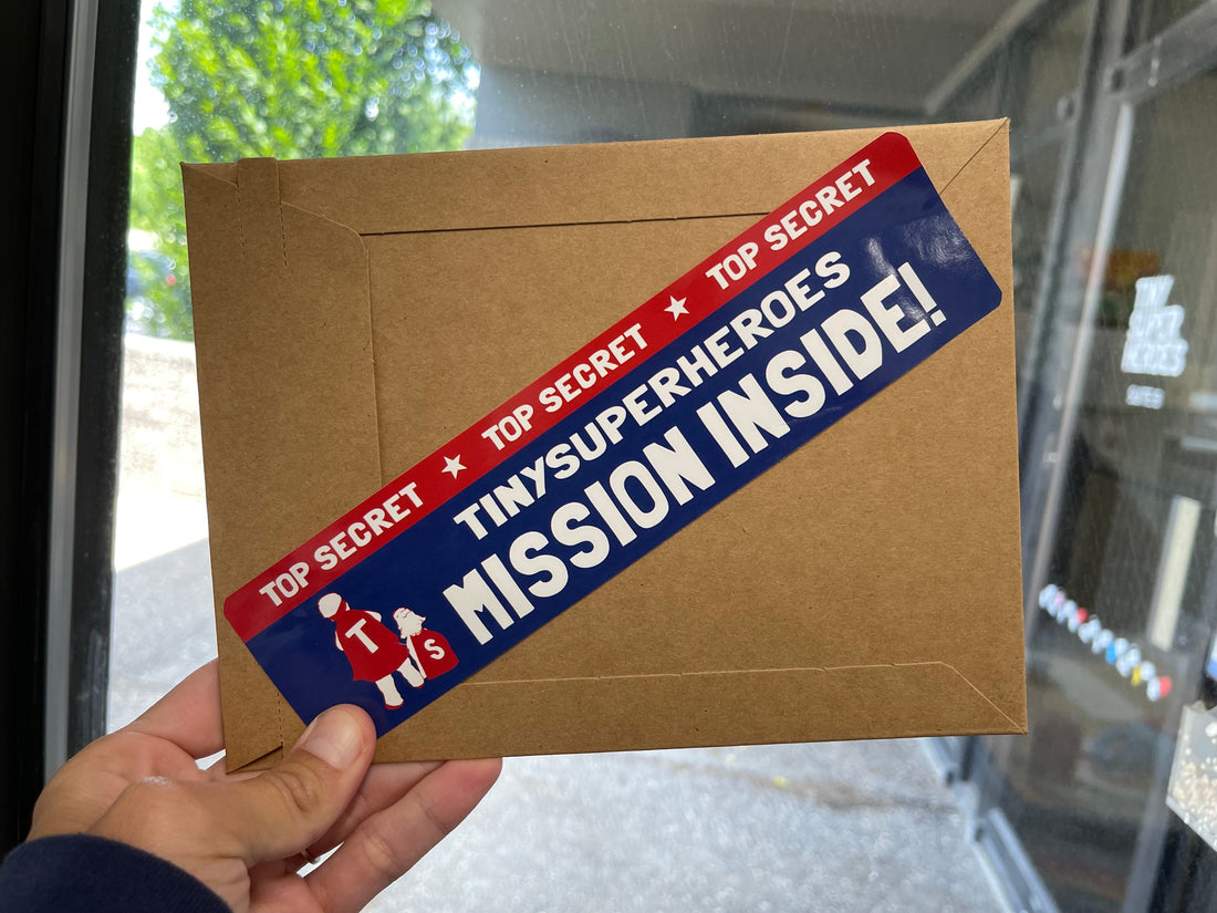 photo of mail with Mission Sticker on it