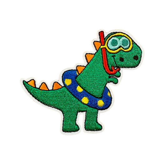 Snorkeling T-Rex Dinosaur Patch