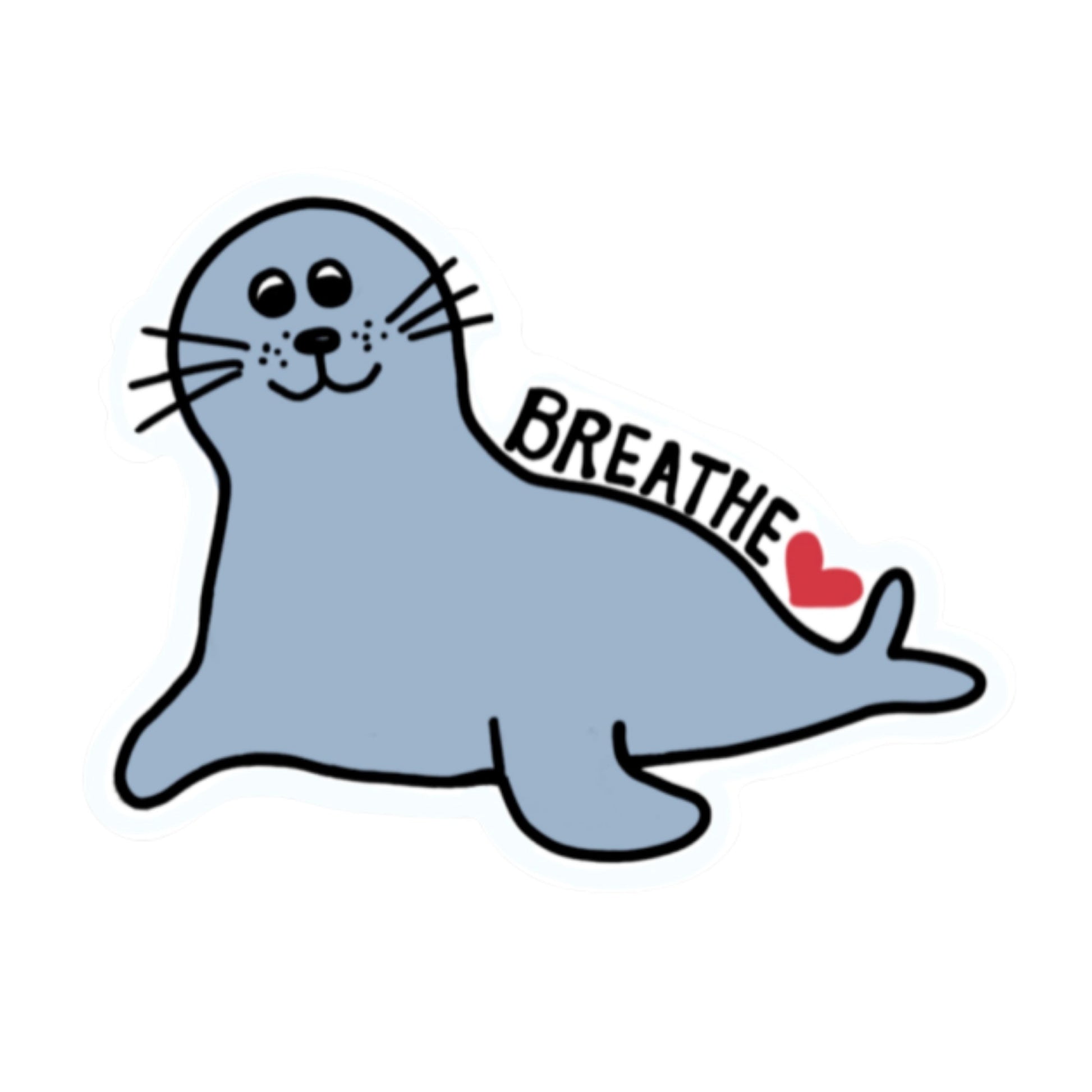 Baby Seal Breathe Vinyl Sticker - TinySuperheroes