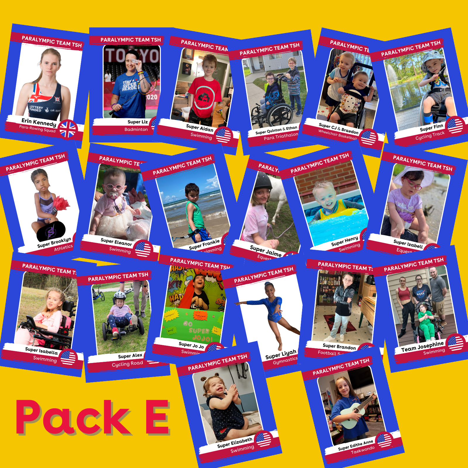 Paralympic Squad Card Packs - TinySuperheroes