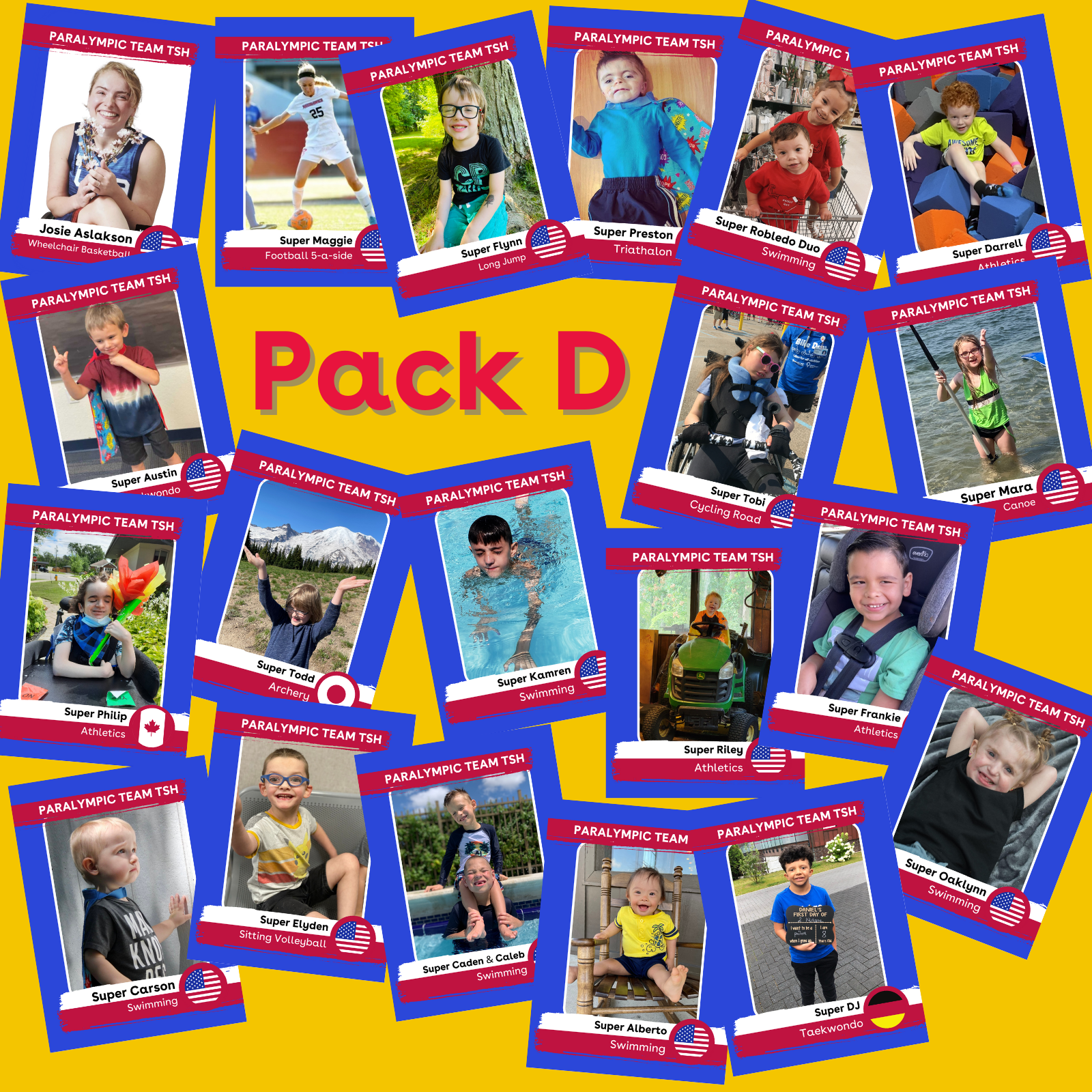 Paralympic Squad Card Packs - TinySuperheroes