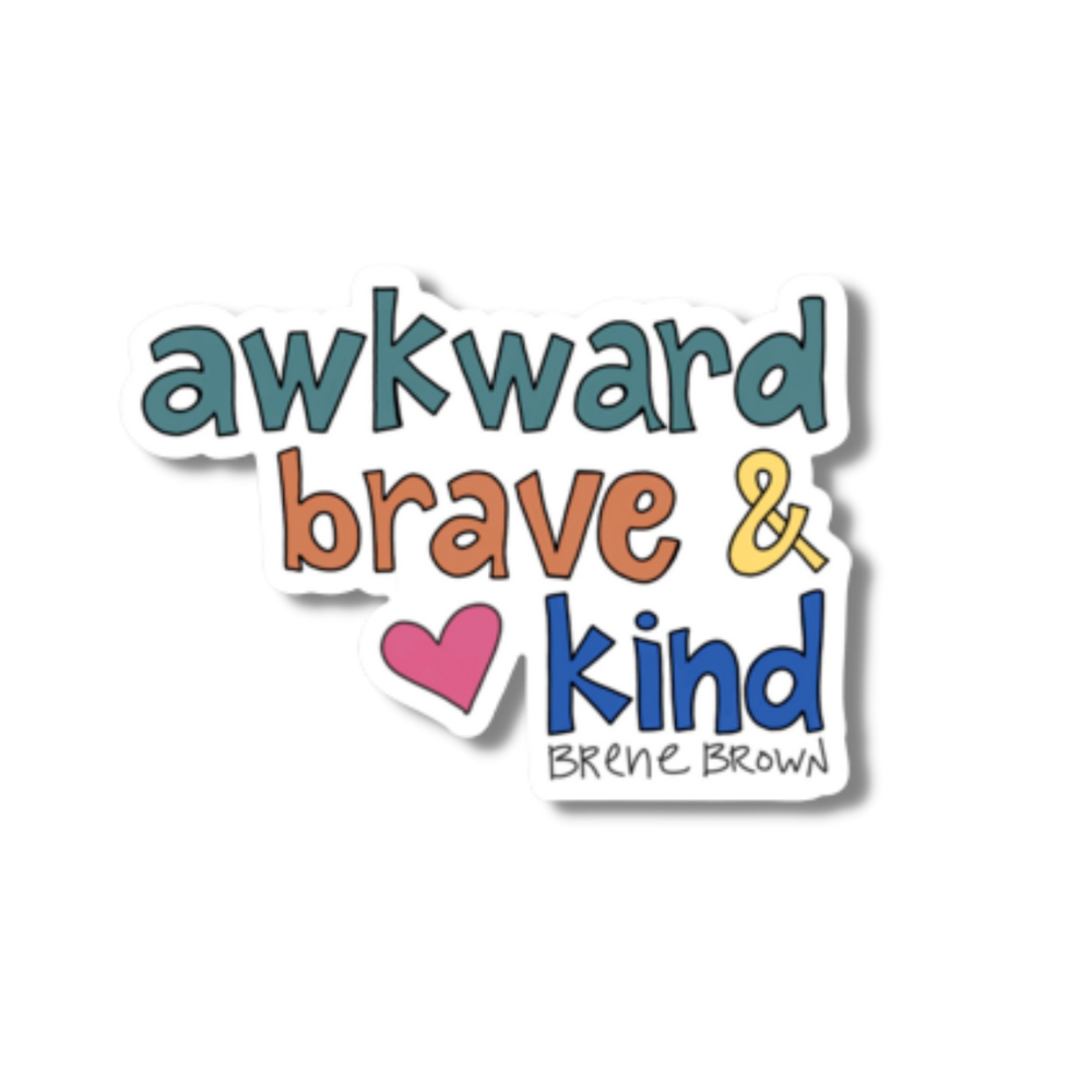 Awkward Brave & Kind Sticker - TinySuperheroes