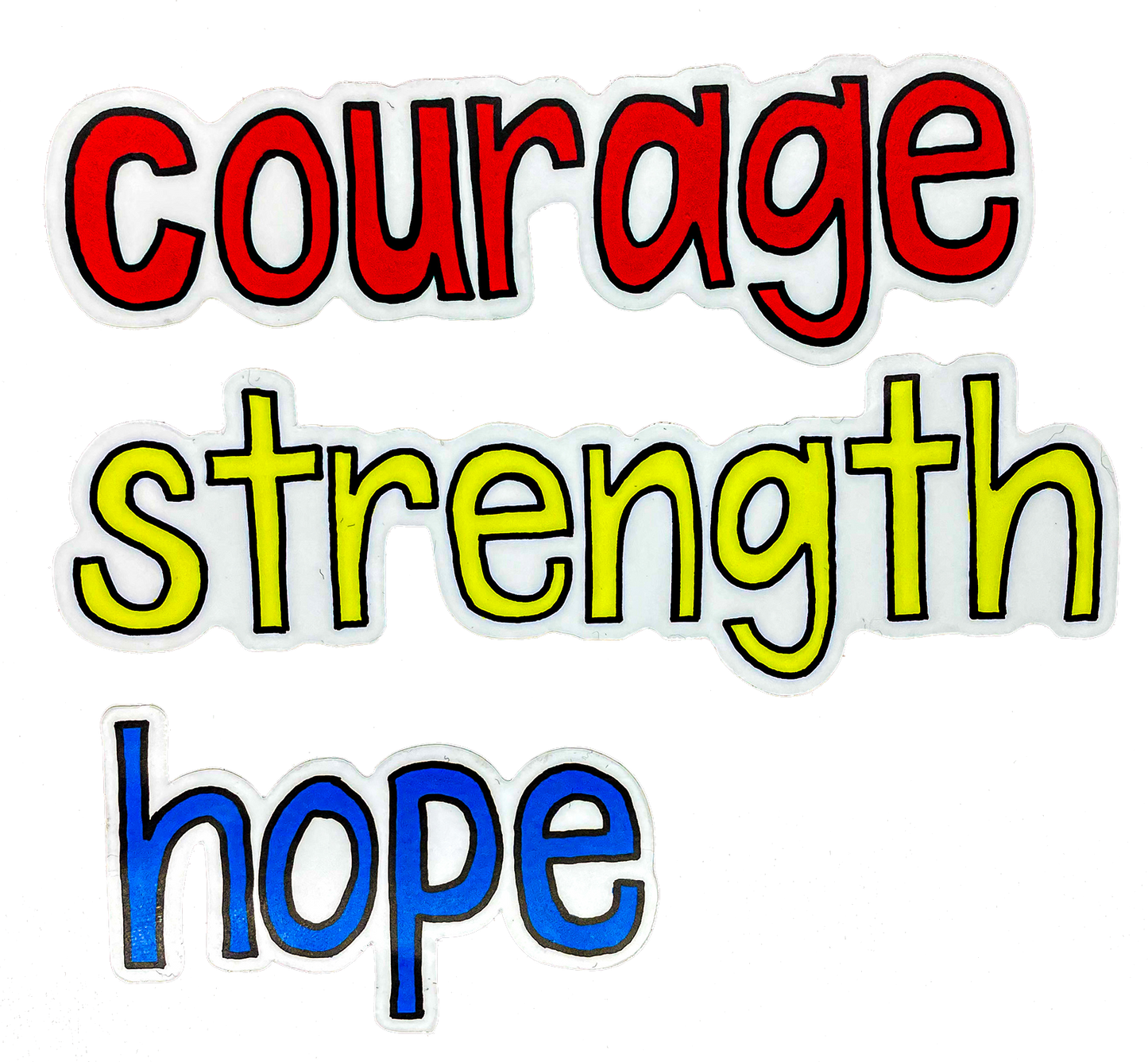 Courage, Strength, and Hope Magnet - TinySuperheroes