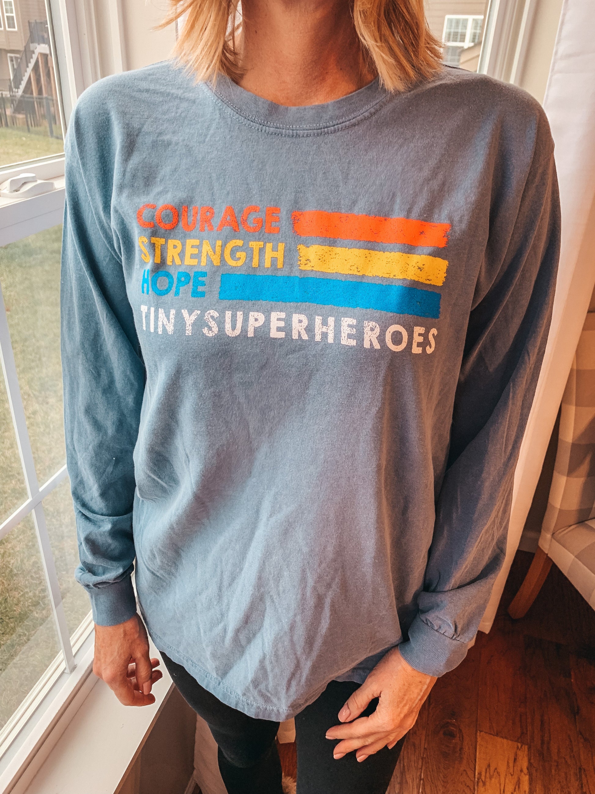 Blue Long Sleeve Shirt - TinySuperheroes